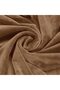 Velvet Banquet Swivel Barrel Chair Cover Medieval Modern Round Club Armchair Solid Decorative Living Room Kitchen Single Sofa Brown - 5