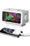 Alarm clock radio with alarm - Night alarm - Clock radio - Compact size