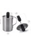 BBQ accessory set - sauce pan set - oiling brush pan - BBQ tools - BBQ sauce brush - oiling brush set - sauce pan & brush - BBQ pan brush - 2