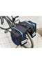 Waterproof bicycle pannier - Rear seat bag - Blue - High density 600D PVC - 3