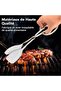 Two-piece stainless steel kitchen clips with scissor handles, suitable for buffets, salads, bread, and cakes (18×7.5×3.4 cm). - 3