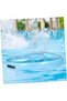 Portable Blue Floating Pool Beverage & Snack Bar - Lightweight Drink Holder Tray for Pool Parties & Beach - 6