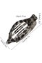 Hair clips, 6 side-sliding hair clips, 12x5x3.5 cm, Shark clips, Hair tie clips, Strong clamping, Anti-slip, Pointed oval shape, Matte surface, Curved - 4