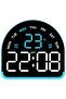 LED Digital Alarm Clock Temp Humidity Display Adjustable Ambient Light Day of Week Date Display for Bedroom Office Desk