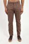 Men's Regular Fit Brown Trousers