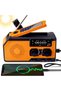Emergency disaster survival radio, 5000mAh solar hand crank AM/FM/WB weather radio with Type C charger flashlight SOS