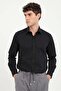 Men's Slim Fit Long Sleeve Black Shirt