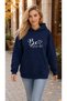 Women's Heart Detailed Be Unstoppable Written Kangaroo Pocket Hooded Sweatshirt