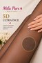 Shape & Comfort 5D Non-Slip Thin Pantyhose Skin Color Ultra Thin Durable Women's Socks - 8