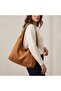 Women's Tan Brown Suede Shoulder Bag Multi-Compartment Large Size Casual Hobo Bag