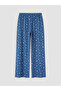 Lcw Dream Navy Blue Elastic Waist Patterned Women's Capri Pajama Bottoms - 7