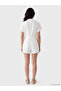 Lcw Vision White Shirt Collar Women's Shorts Jumpsuit - 5