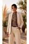 Women's Old Leopard Patterned Viscose Trendy Blouse with Snap Collar - 4