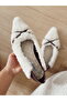 Furry Outdoor Pointed Toe Ballerinas - 2