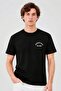 Men Crew Neck Short Sleeve Brand Logo T-Shirt, Black