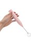Multifunctional USB Rechargeable Coffee Frother - Electric Foam Maker for Bulletproof Coffee Latte Cappuccino Hot Chocolate (Pink) - 2
