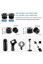 14 - pc microphone bracket adapter set, including 2 extension tubes, 1/4 to 5/8 and 3/8 to 5/8 threaded screw brackets for microphone arms, camera... - 5