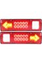 LED taillights, two-piece 12V LED taillights, high-brightness universal turn signals, suitable for trailers, boats, and motorhomes.