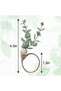 Rustic-style artificial eucalyptus green wooden napkin rings (pack of 6) - 2