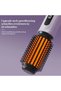 Cordless curling brush, 38mm, 2-in-1 hot air styling brush, can straighten and curl hair, 3 temperature settings, ionic styling brush - purple. - 2