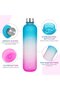 2 Pieces Frosted Style Sport Water Bottle 32 Oz, BPA-free, Time Marking, Small Mouth, Leakproof, Pink, Gym Fitness Hiking Cycling Camping - 4