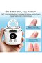 3-in-1 Electric Nail Clipper & Buffer with 2.5x Magnifier (white), 3-speed automatic nail trimmer. - 2
