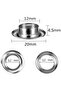100-Piece Set, 12mm Metal Eyelet Kit, w/ Storage Box & Installation Tools, Metal eyelets for fabrics, tarpaulins, curtains, Silver - 3