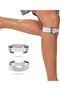 2 Pcs Adjustable Silicone Knee Straps - Patella Support & Tendon Pain Relief Band for Basketball, Running & Squats