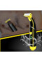 IPX5 waterproof men's pubic hair shaver, comes with 4 accessory combs, 700mAh battery, and electric beard trimmer. - 5