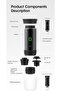 Wireless portable electric coffee maker with USB-C port, self-heating, rechargeable, suitable for travel, camping, RVs, home, office, etc. (white) - 4
