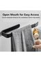 No-drill bathroom towel rack, wall-mounted towel ring, storage rack, bath towel holder, suitable for kitchens, bathrooms, and toilets, matte black. - 3