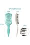 Curling brush, 2-pack, untangling brush, hair brush, curling brush, boar bristle hair brush, women's untangling hair brush (green + off-white) - 2