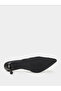 Black Polka Dot Pointed Toe Mesh High Heel Mules - 6