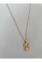Special Series Square Evil Eye Stone Xp Gold Color Necklace - 5
