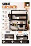 Dish Drying Rack Over Sink with Dustproof Flip Cover, 2-Tier Kitchen Dish Drainer Rack - 3