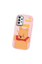 Samsung Galaxy A32 Compatible Case Camera Protective Pink Silicone Couple Phone Case with Bear Pattern - 3