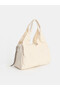 Women's Shoulder Bag with Drawstring Detail - 4