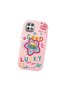 Oppo A15S Compatible Case Camera Protector Pink Silicone Couple Phone Case Heart Pattern - 3