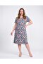 Women's Plus Size V-Neck Nightgown(Dress) Short Sleeve 90% Cotton 10% Lycra