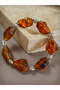 Madagascar Brown Agate Prism Rock Cut Natural Stone Unisex Bracelet with Silver Apparatus - 2