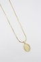Vip Gold Ecru Medallion Anti-Tarnish Steel Stylish Necklace 60 cm