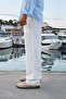 Elastic Waist Linen Trousers - 2