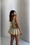 Yellow Short Dress with Shorts - 1092 - 5