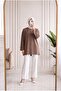 Mahay Heart Embroidered Slit Tunic-Ss13074 Brown