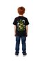Children's T-Shirt Military Themed Archer Figure Lightning Motif Print Relaxed Fit 100% Cotton Casual Modern