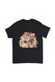 Children's Cute Animal Characters Printed Short Sleeve T-Shirt Festive Design Relaxed Fit Casual - 2