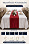 Bohemian Crinkled Look Tablecloth and Runner Set of 2 – with Different Options, for Dinners, Promises, and Special Occasions
