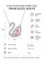 Pink Stone Detailed Silver Zircon Stone Swan Figured 100% Steel Necklace Does Not Tarnish - 4