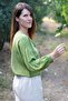 100% Silk Shirt Pistachio Green - 3