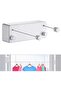 Retractable clothesline, double rope, 4.2 meters, white.